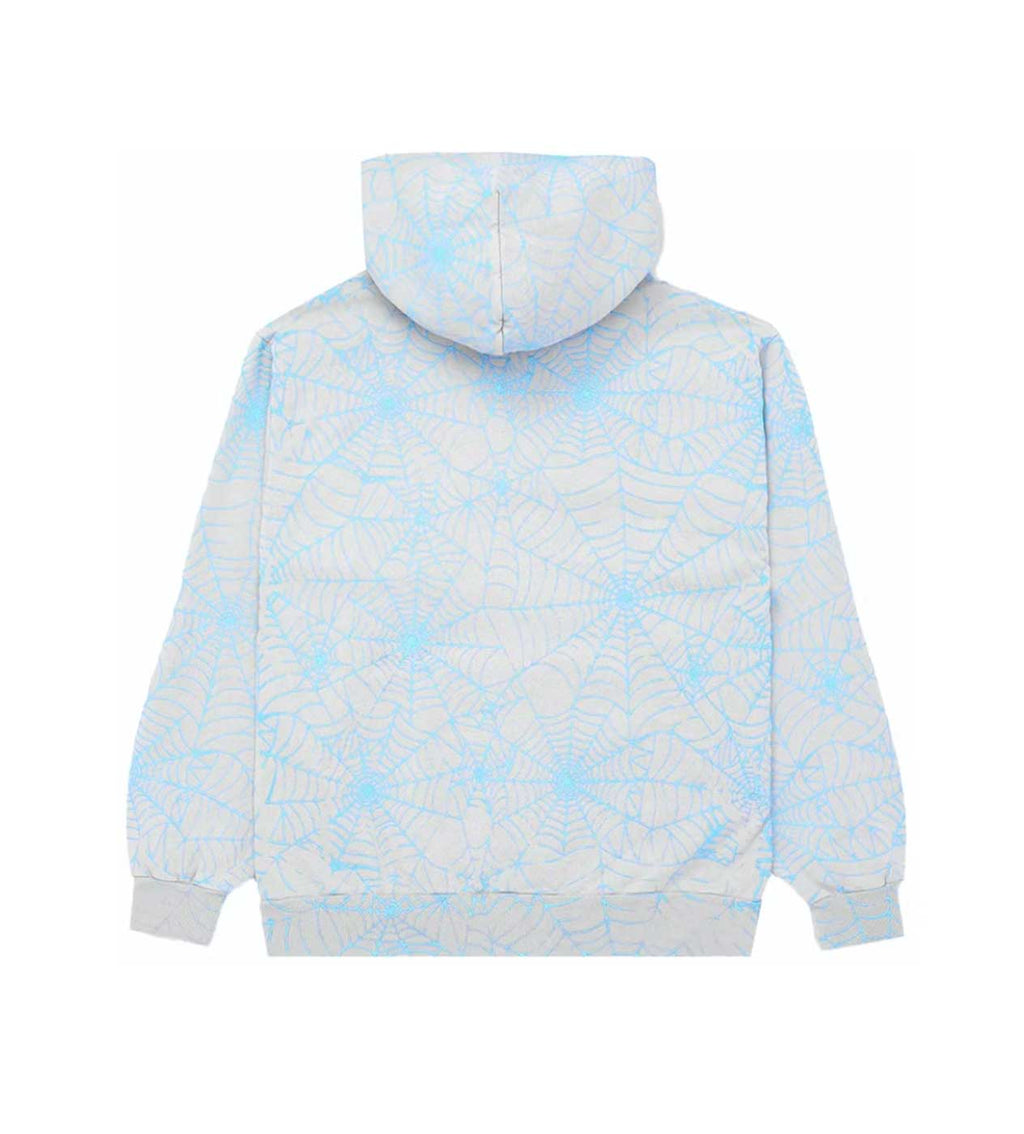 Sp5der AOP Web Heather Grey Hoodie